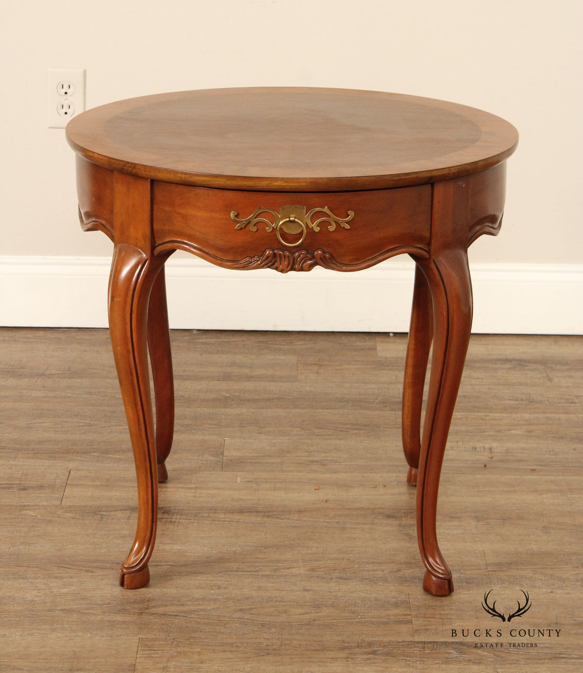 Baker Furniture French Country Style Walnut Side Table