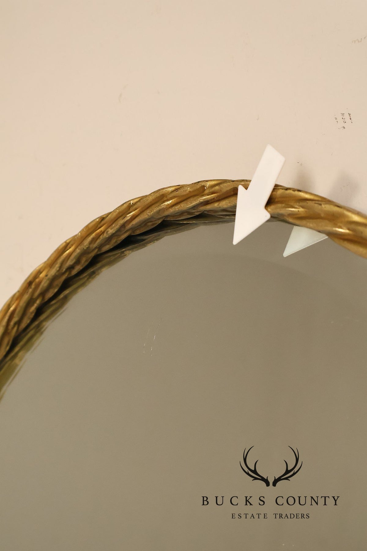 Contemporary Round Rope Twist Wall Mirror