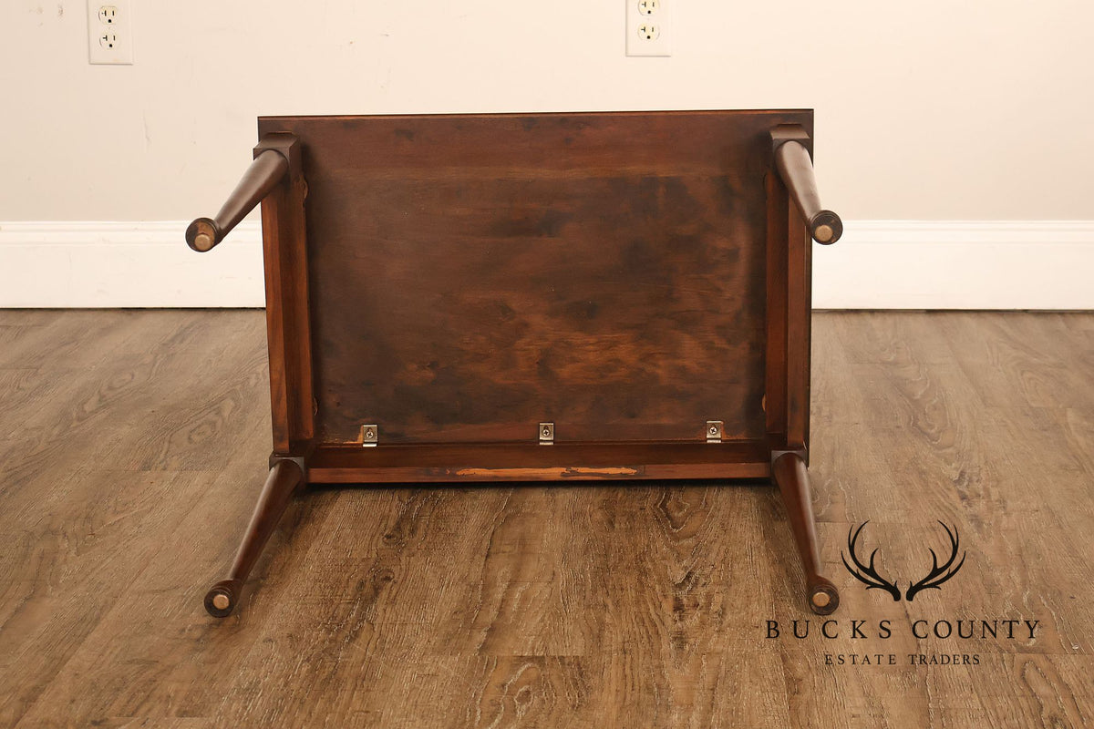 Traditional Mahogany Three Piece Nesting Table Set