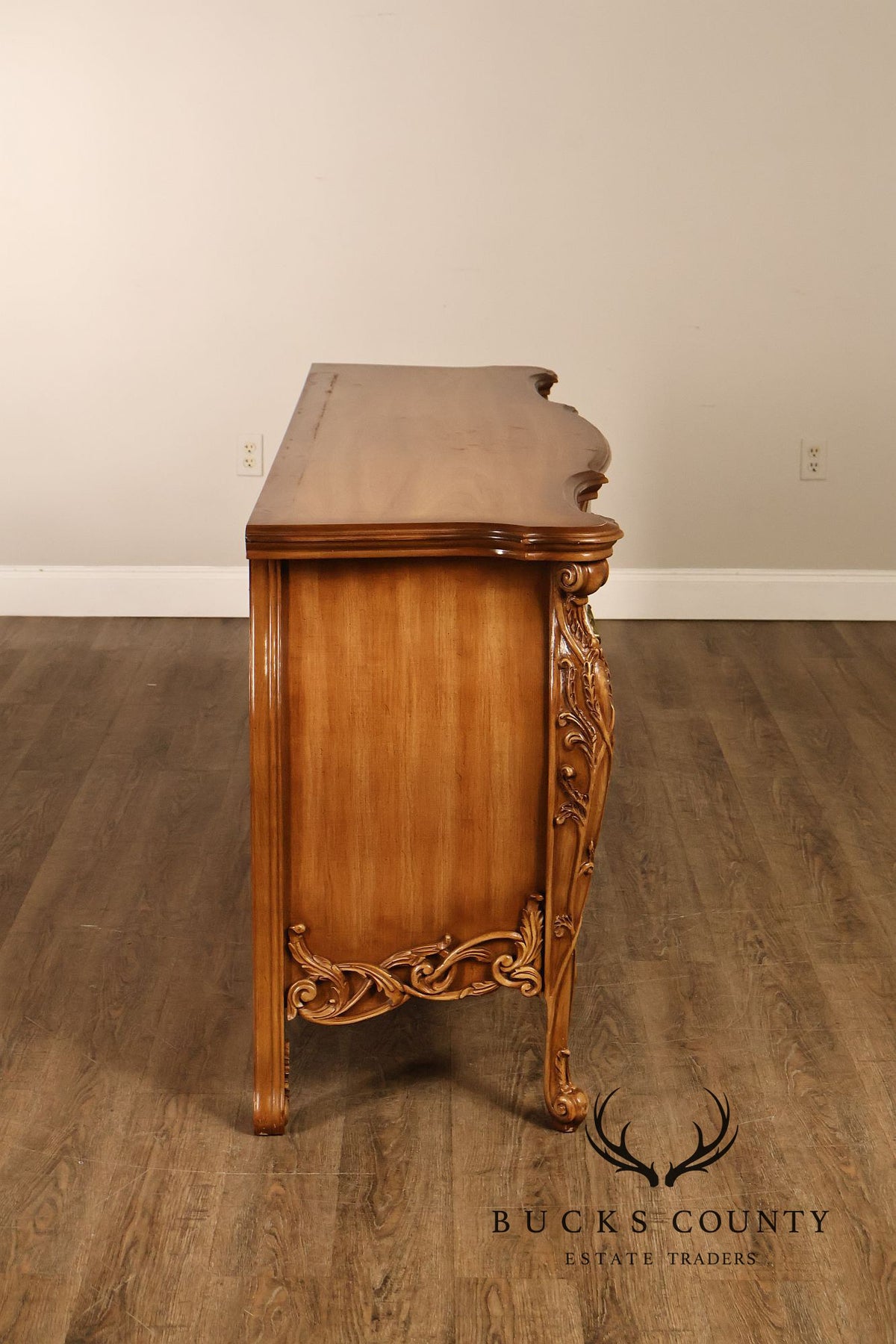 Italian Rococo Style Walnut Triple Chest