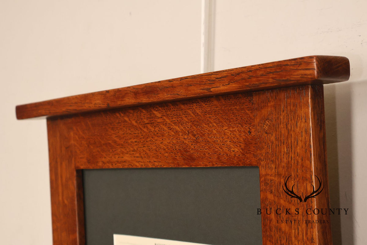Arts And Crafts Mission Style Quarter Sawn Oak Framed Craftsman Print