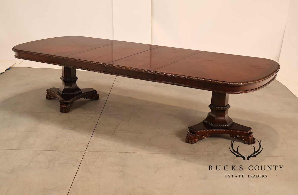Century Furniture Expandable Cherry Pedestal Dining Table