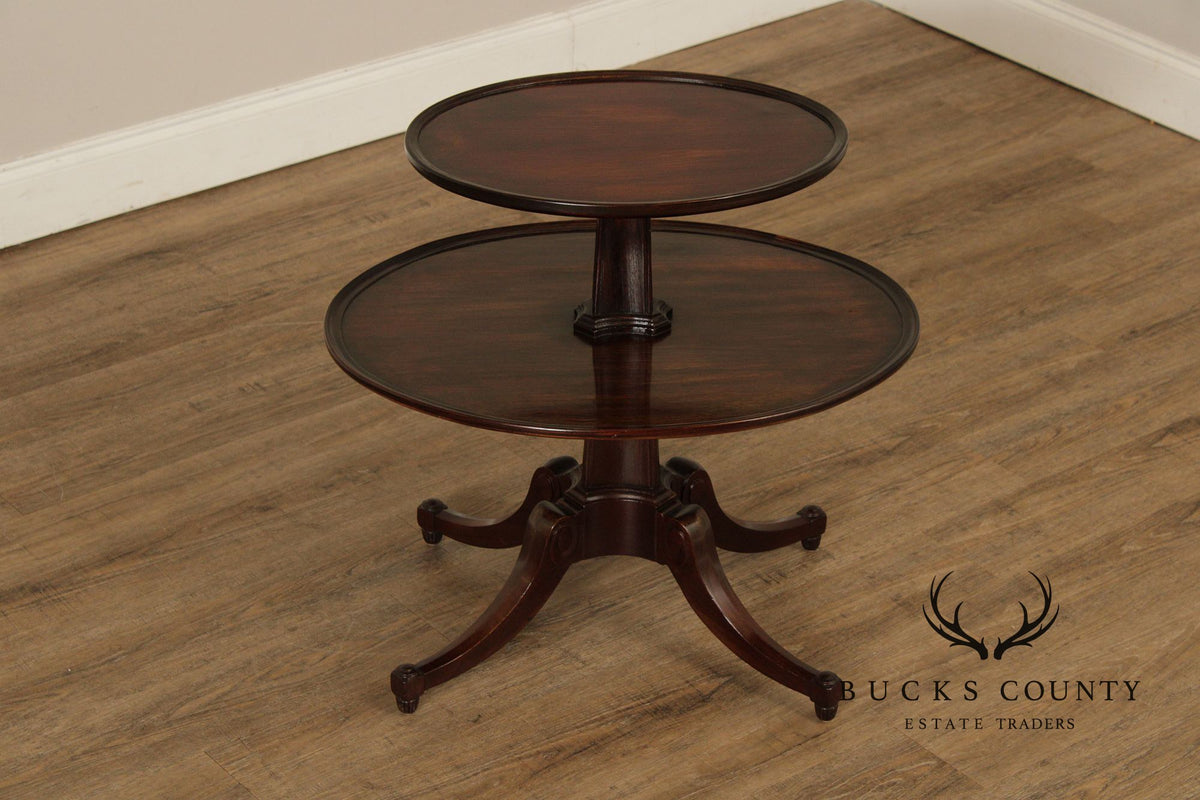 1940's Regency Style Two-Tier Mahogany Dumbwaiter