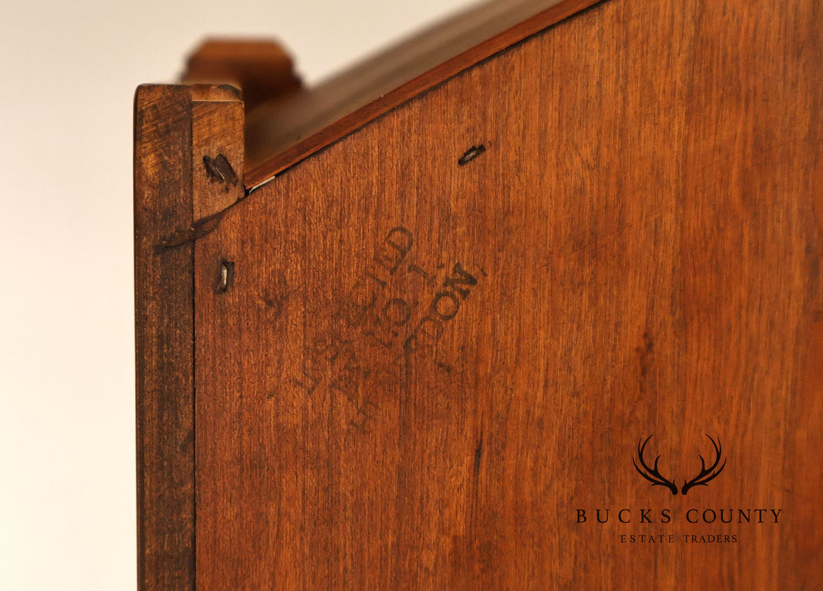 Henredon French Country Style Arched Walnut Bookcase