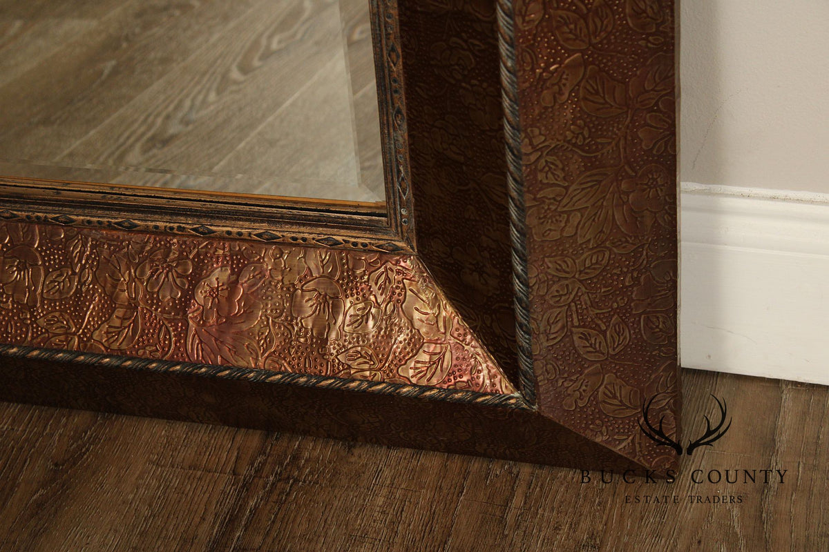 Howard Elliot Collection Chased Embossed Metal Wall Mirror