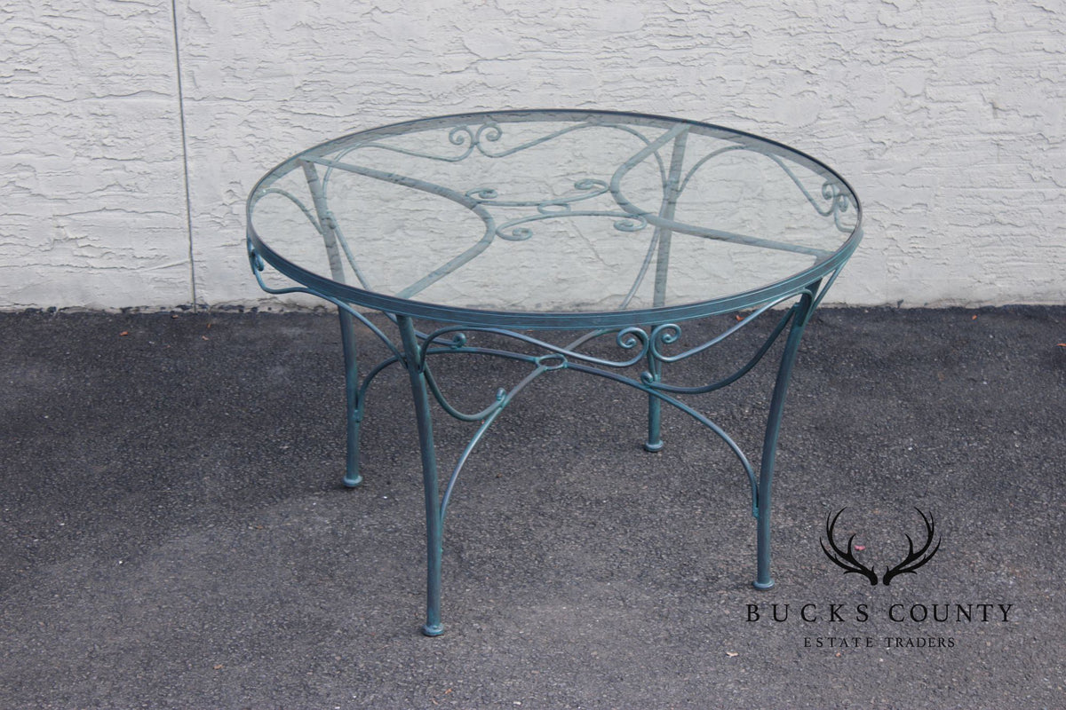 Woodard French Country Wrought Iron Five-Piece Patio Dining Set