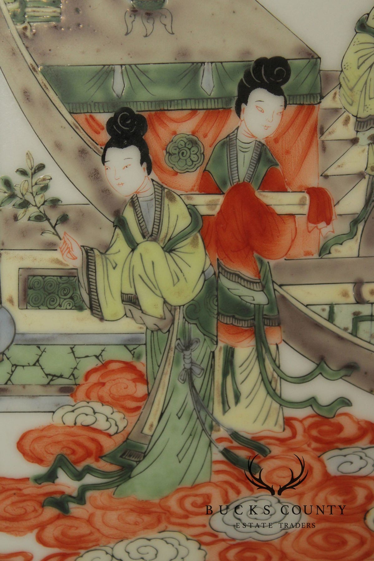 Chinese Framed Porcelain Plaque