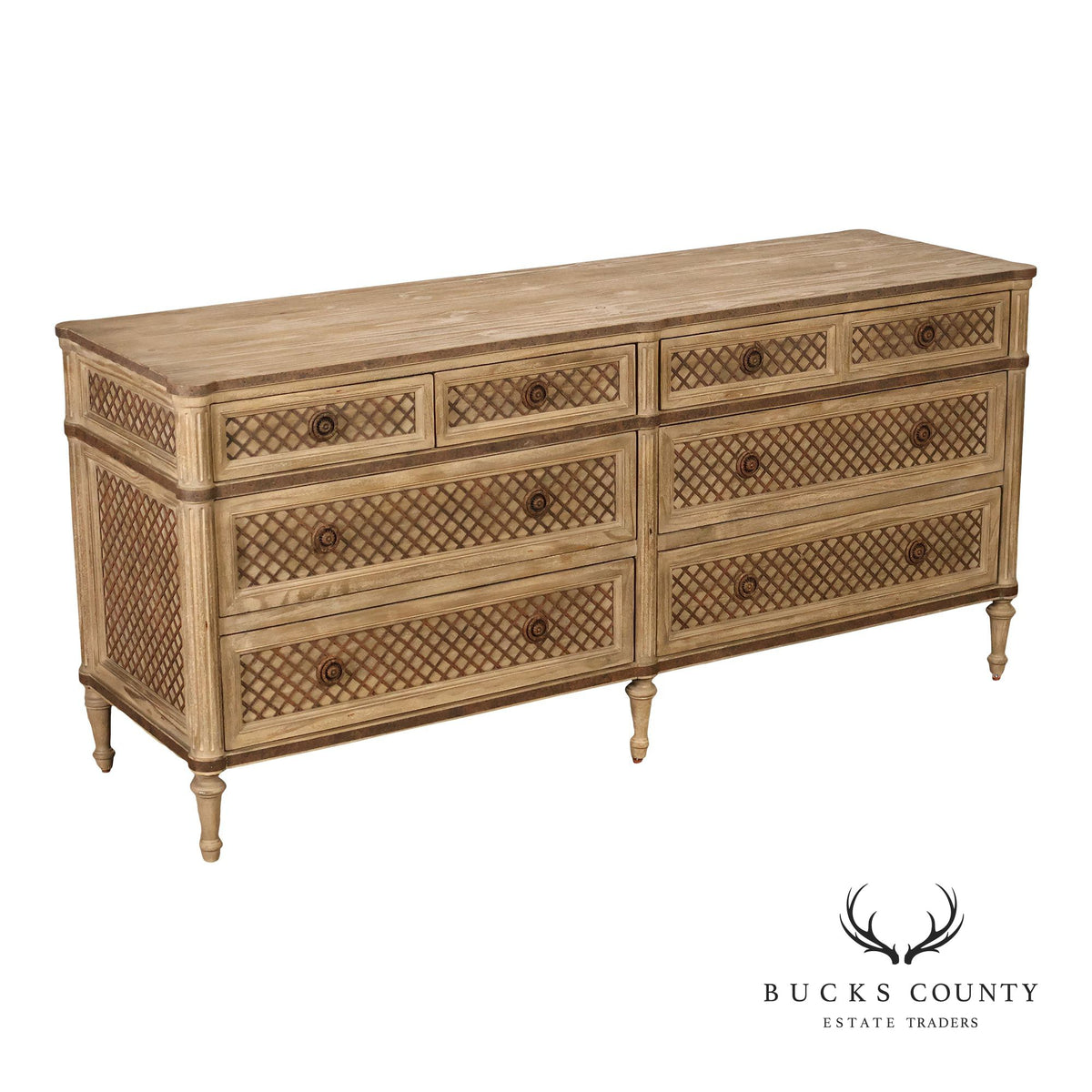 Restoration Hardware Treillage Collection Louis XVI Style Latticework Double Dresser