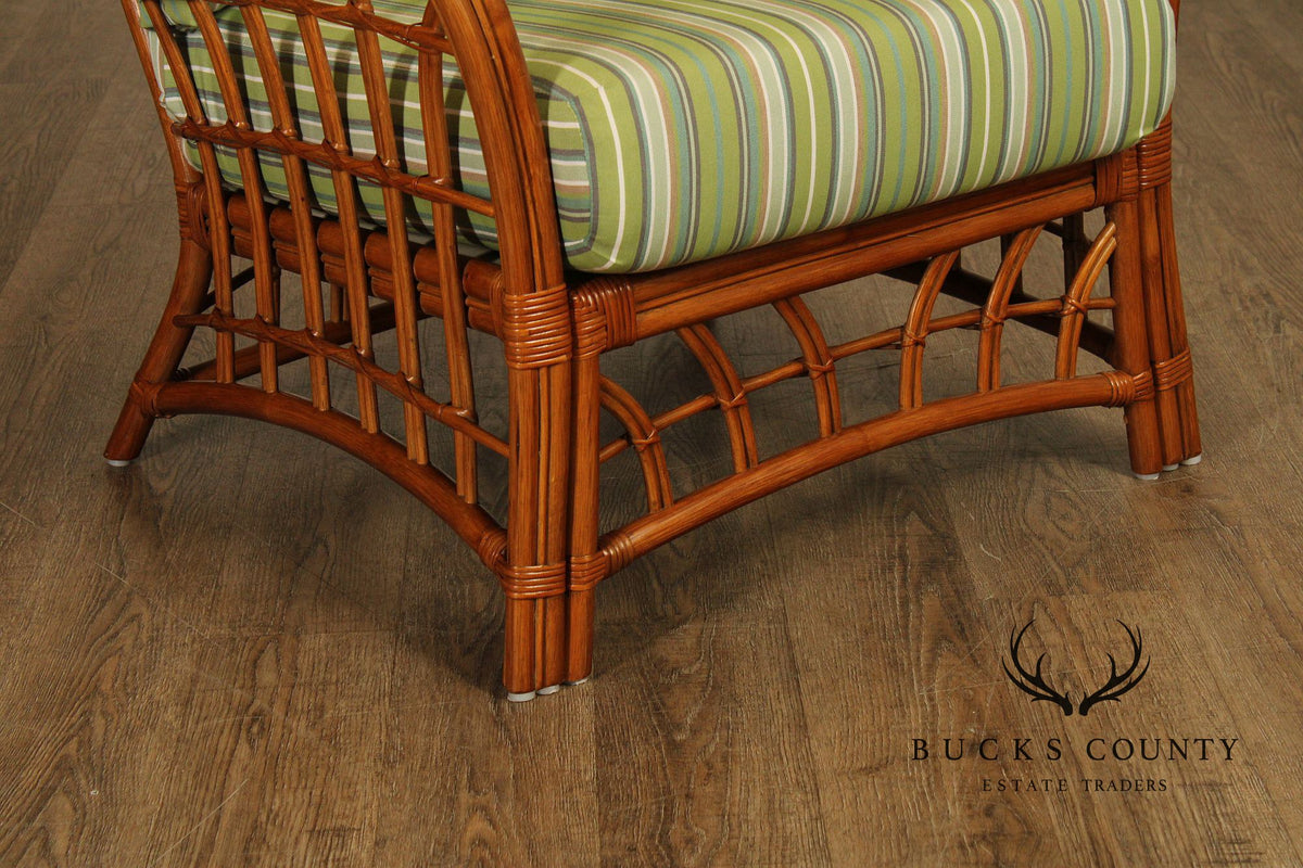 South Sea Rattan 'New Kauai' Lounge Chair with Ottoman