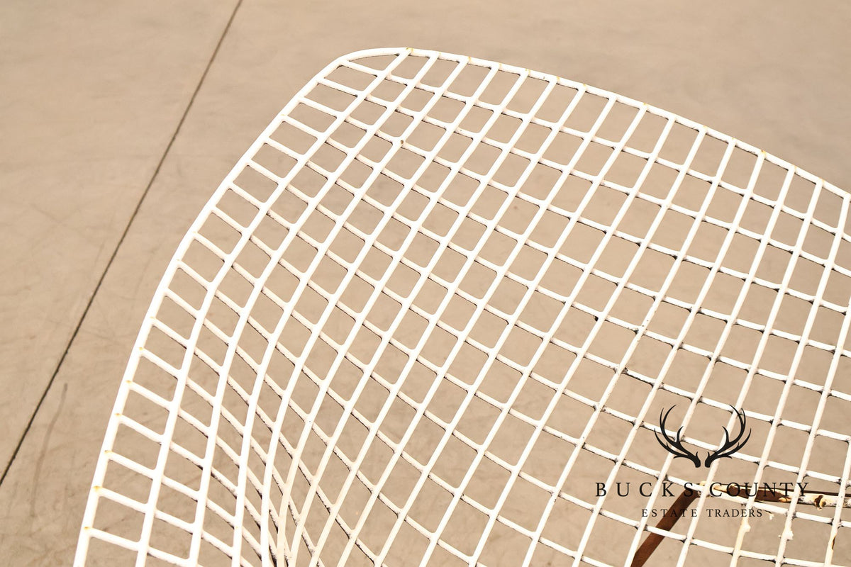 Mid Century Modern Harry Bertoia Style Diamond Wire Lounge Chair