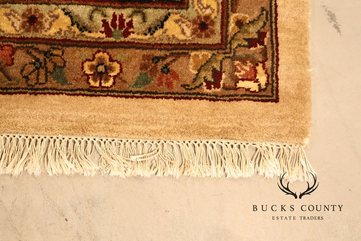 Persian Style Floral Wool Area Rug 12 inch x 15 inch 10 inch