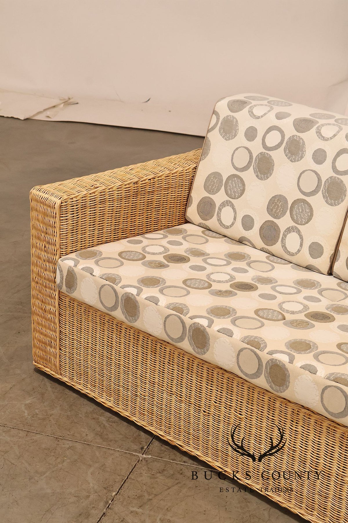 Gunther Lamber Pair of Wicker Loveseats