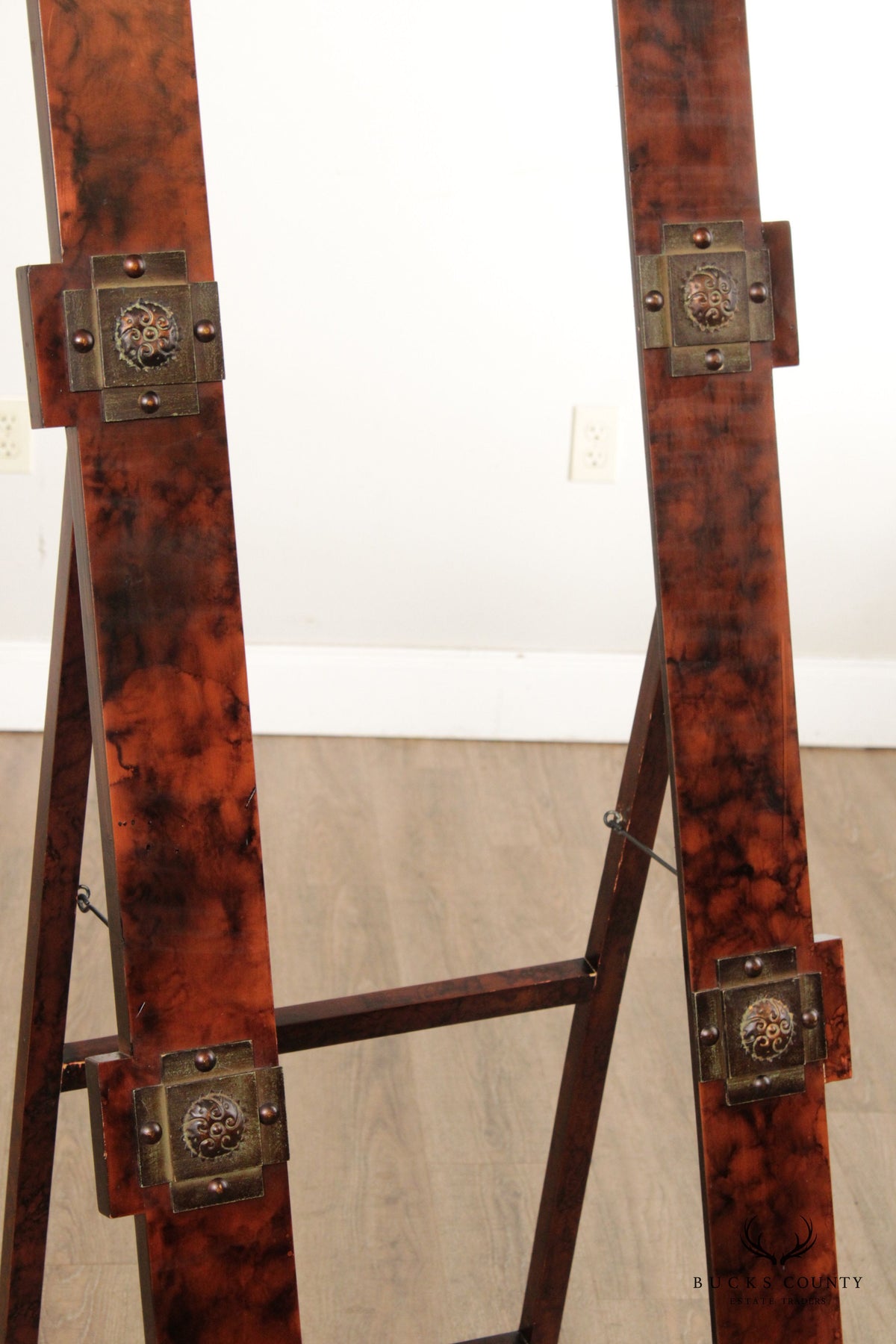 Brutalist Style Wood and Cast Iron A-Frame
