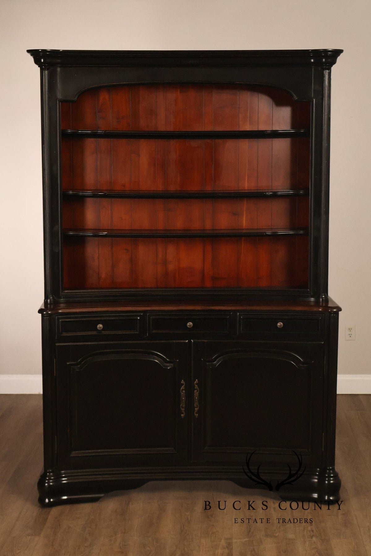 Hooker Furniture 'Indigo Creek' Ebonized Buffet Bookcase