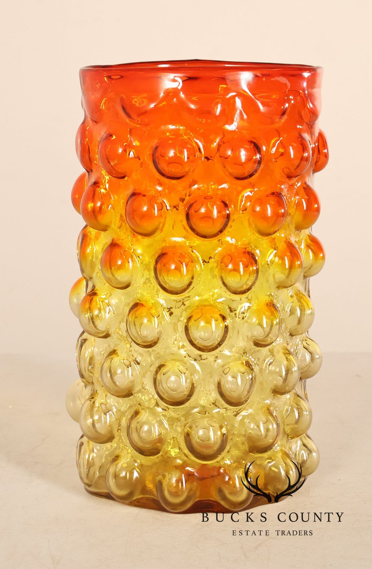 Blenko Mid Century Modern Bubble Glass Vase