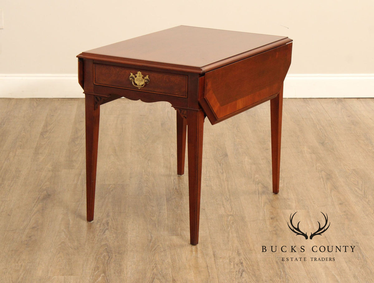 Hekman Traditional Cherry Drop Leaf Pembroke End Table
