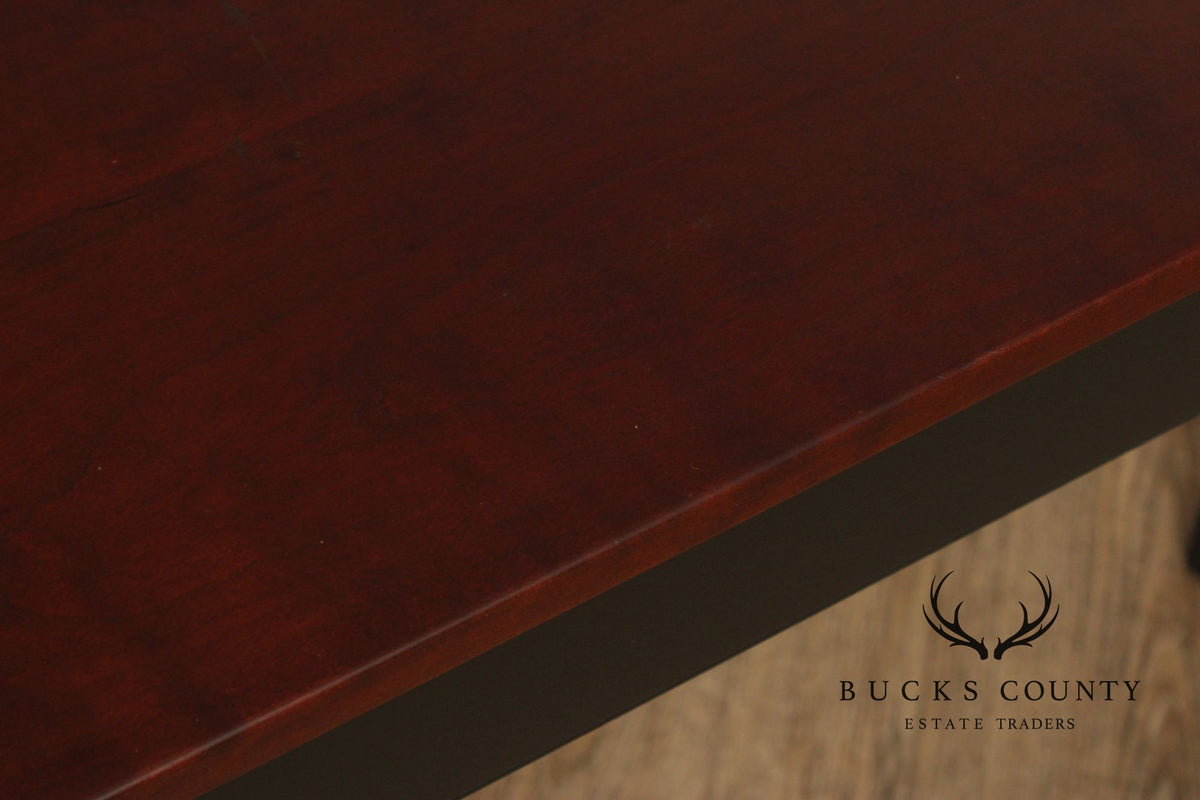 Shaker Style Painted Base Cherry Console Table