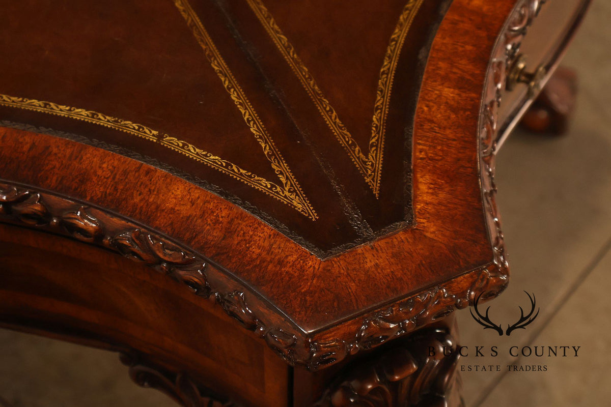 Lloyd Buxton Leather Top Four Drawer Gaming Table With Backgammon And Chess Board