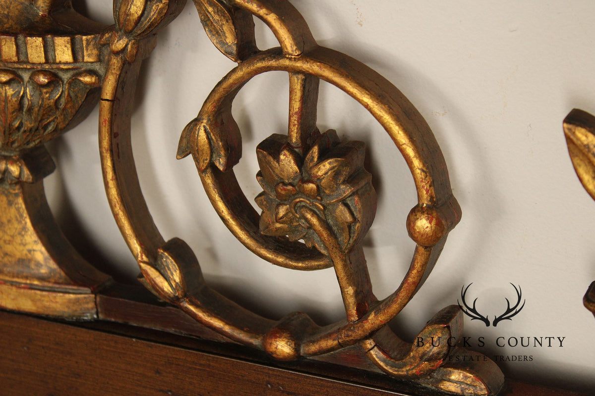 John Widdicomb Adam Style Mahogany And Partial Gilt Wall Mirror