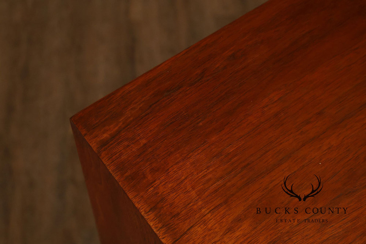United Furniture 'Tiki' Brutalist Sculpted Walnut Tall Chest