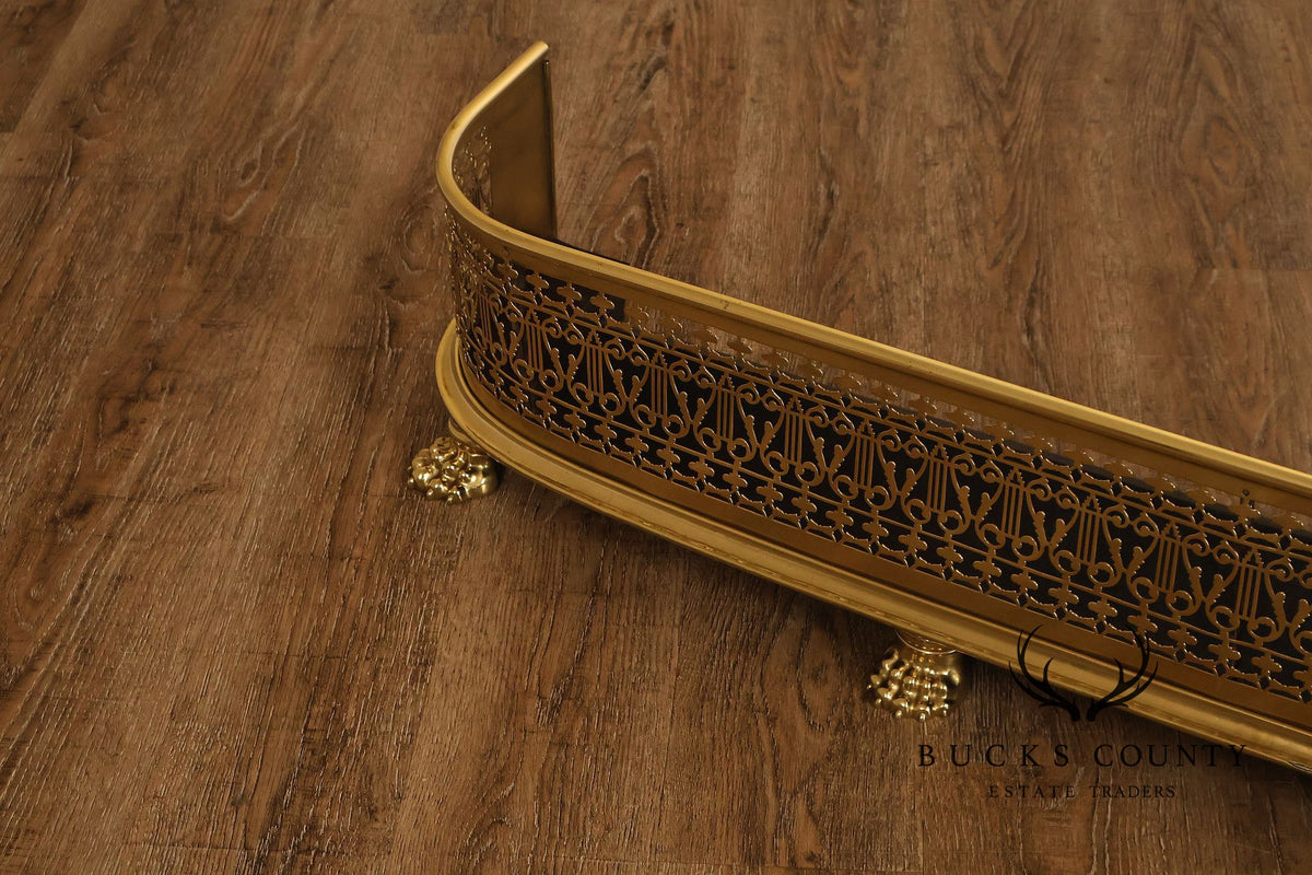 Federal Style Brass Fireplace Fender
