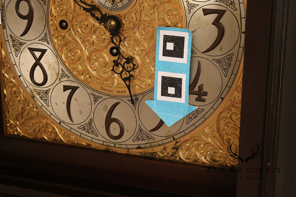 Herschede 1925 “Swan” Nine-Tube Mahogany Hall Clock