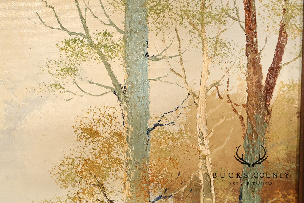 Wilhelm Brauer Framed Landscape Painting, Alpine Lake