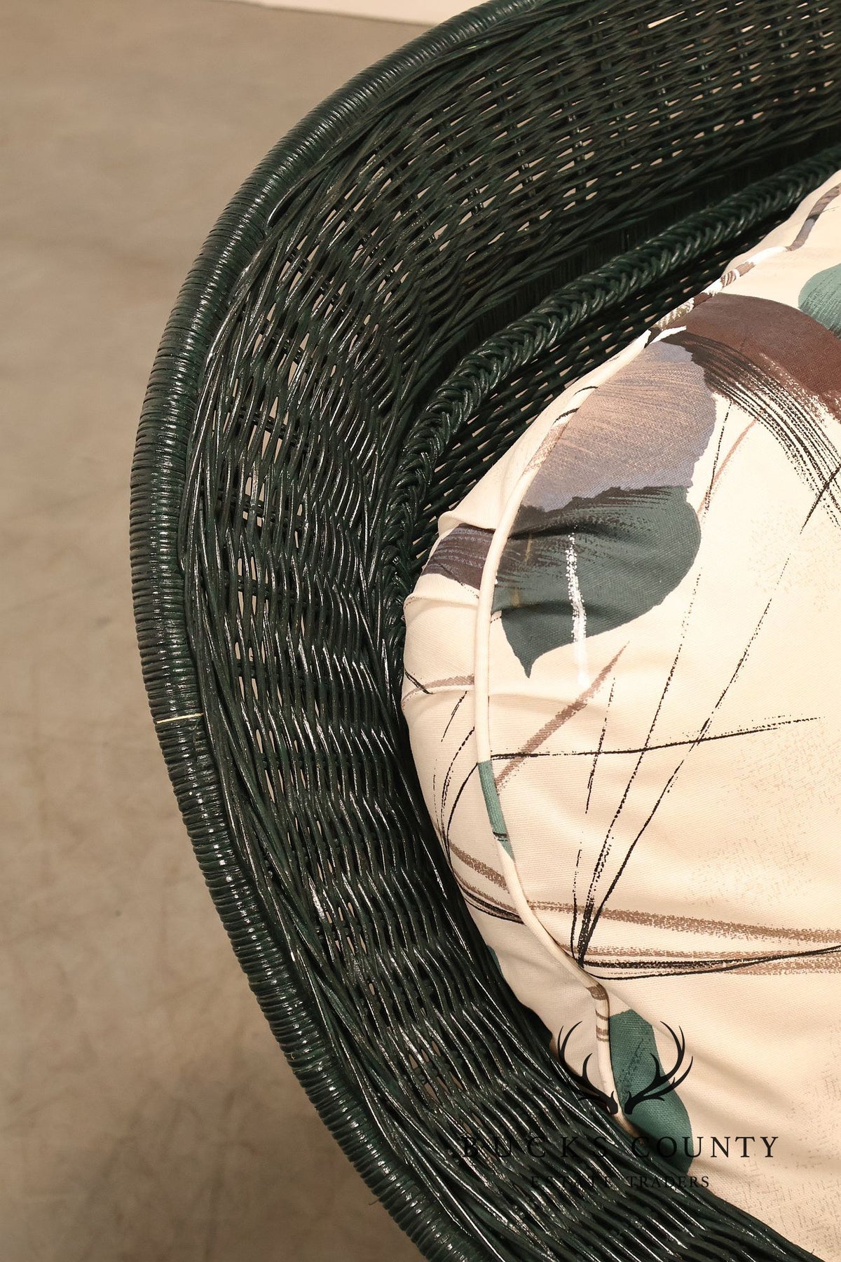 Henry Link Wicker Floral Upholstered Sofa