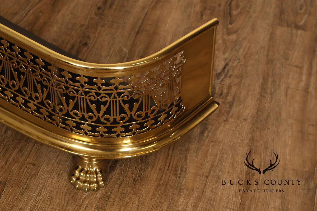 Federal Style Brass Fireplace Fender