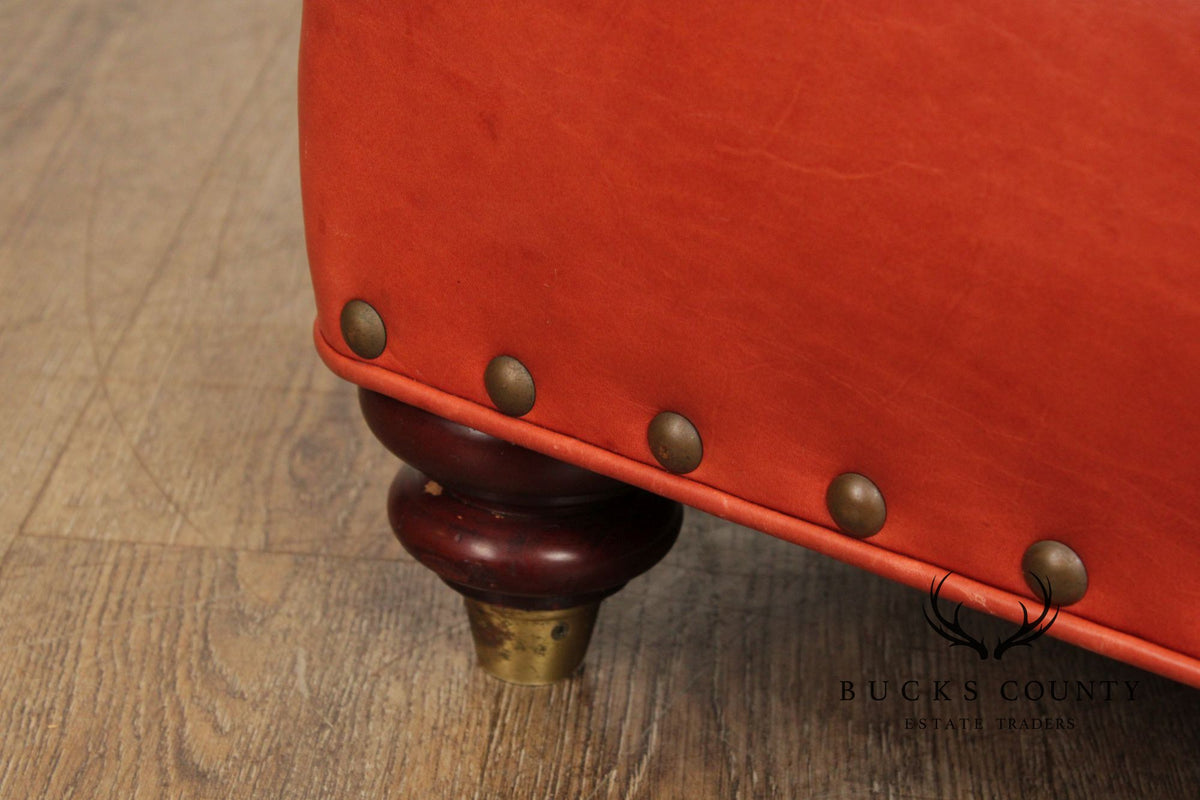 Dapha English Traditional Style Leather Chesterfield Armchair
