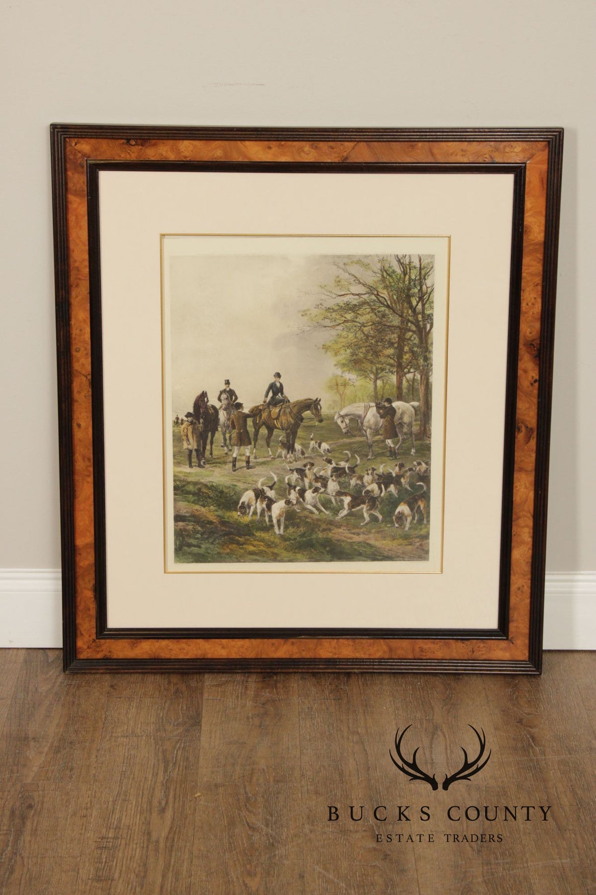Heywood Hardy Framed Fox Hunt Print, 'Presenting the Brush'