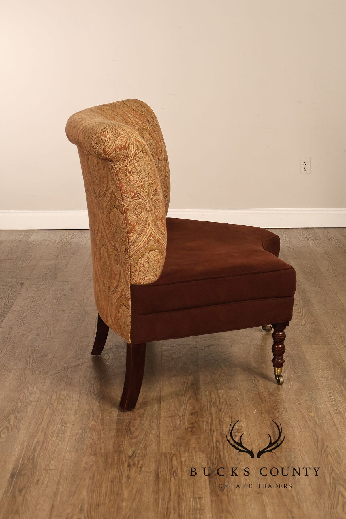 Traditional Pair of Curved Settees
