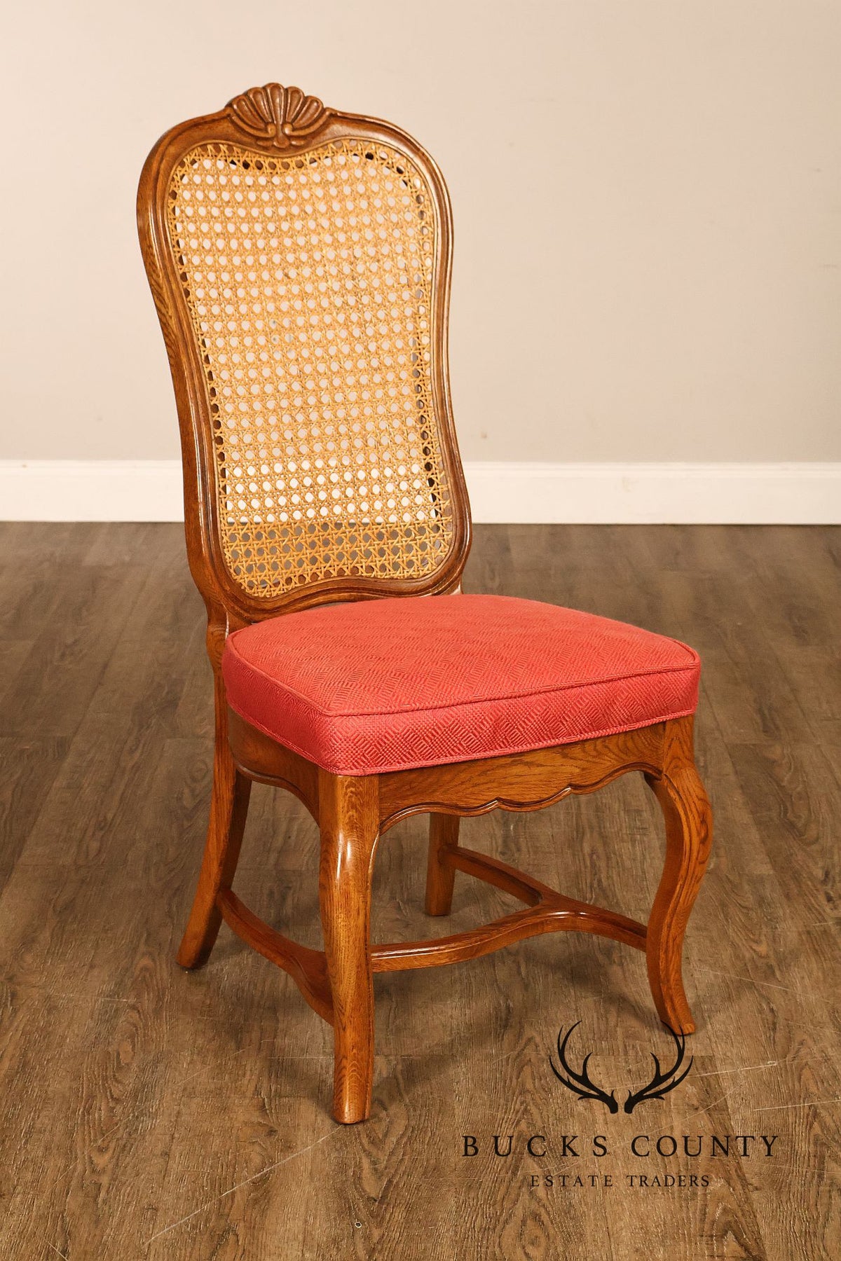 French Country Style Set Of Eight Cane Back Dining Chairs