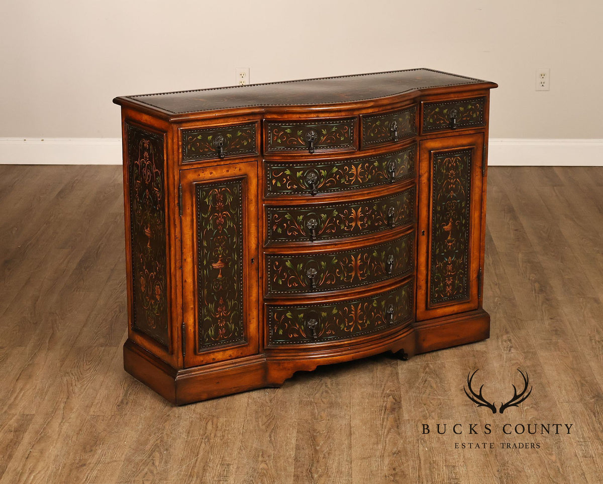 Theodore Alexander Decorated Chest With Drawers And Cabinet Doors