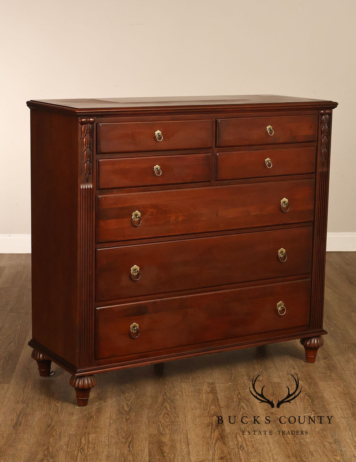 Ethan Allen 'British Classics' Maple And Birch Tall Dresser