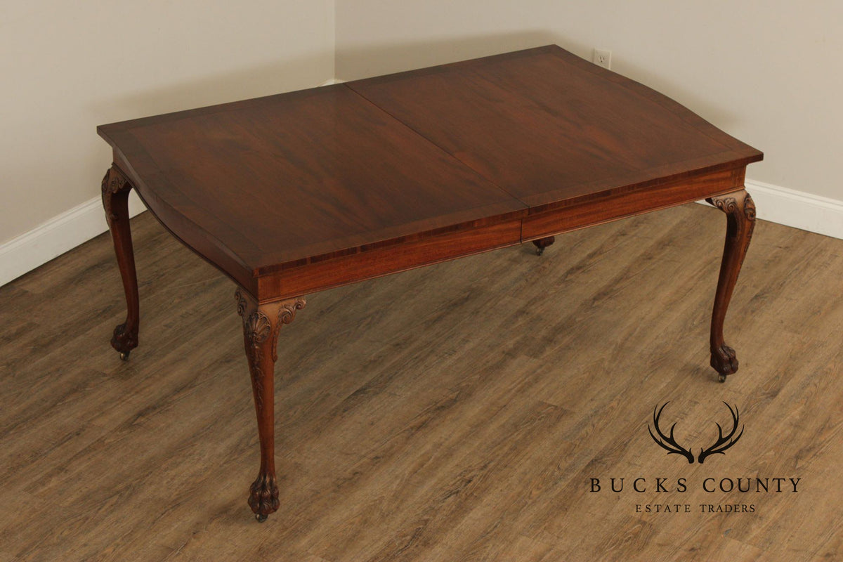 Irish Georgian Style Expandable Mahogany Dining Table