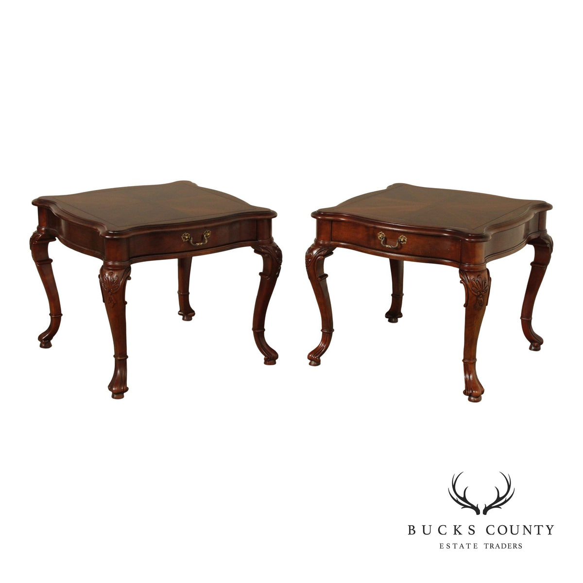 Century Georgian Style Furniture Pair Of End Tables