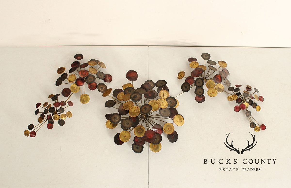 Mid Century Modern Brutalist Metal Wall Sculpture