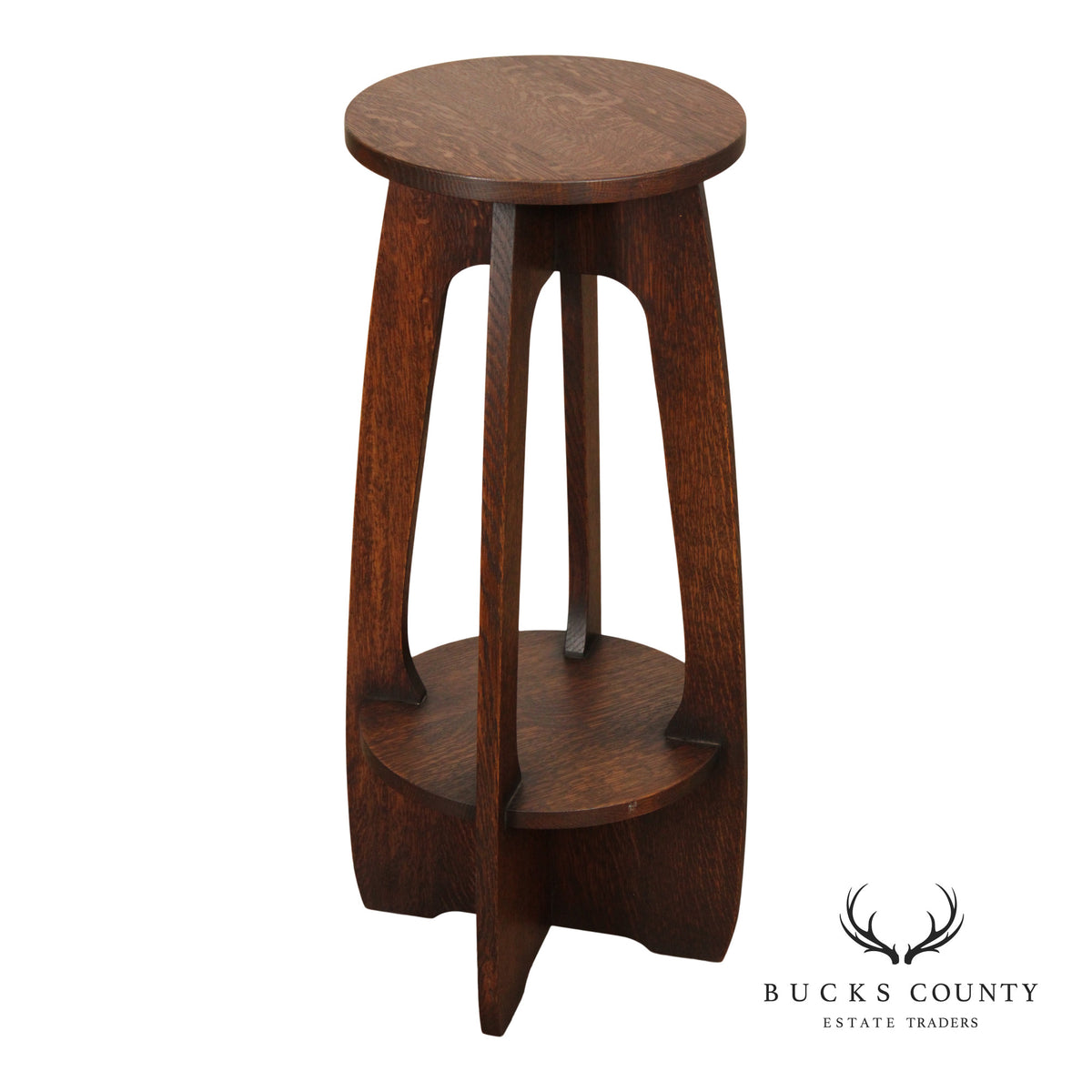 Warren Hile Studio Custom Crafted Mission Oak Fern Stand