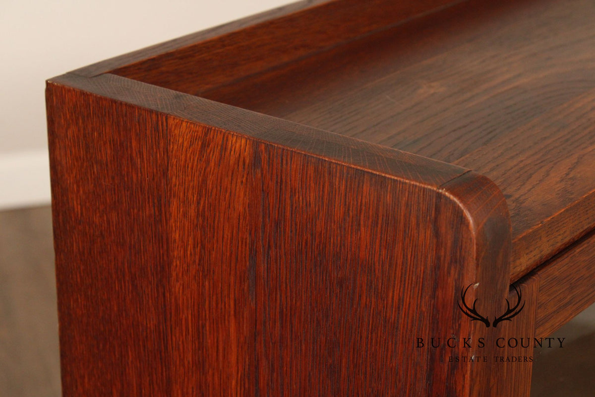 Antique Mission Oak Two-Door Bookcase