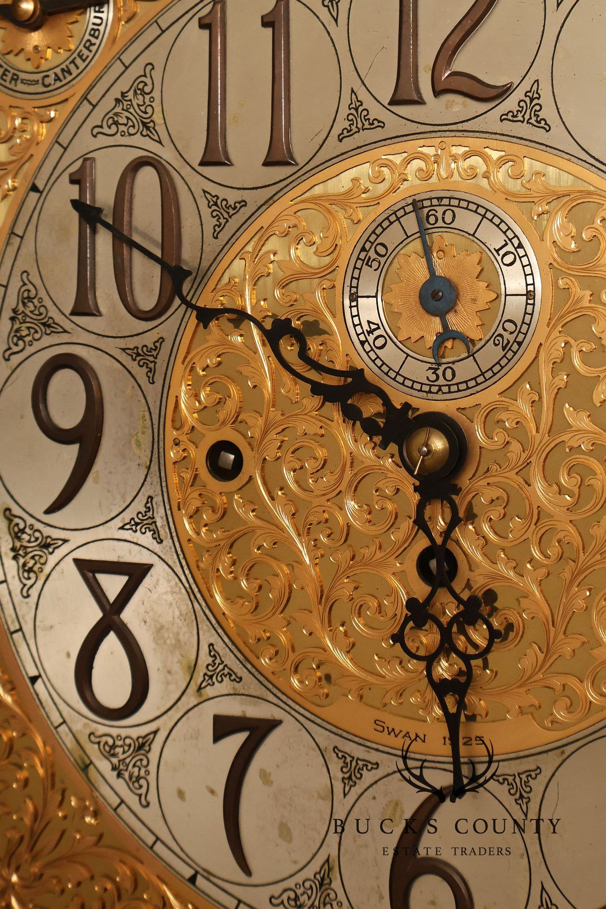 Herschede 1925 “Swan” Nine-Tube Mahogany Hall Clock