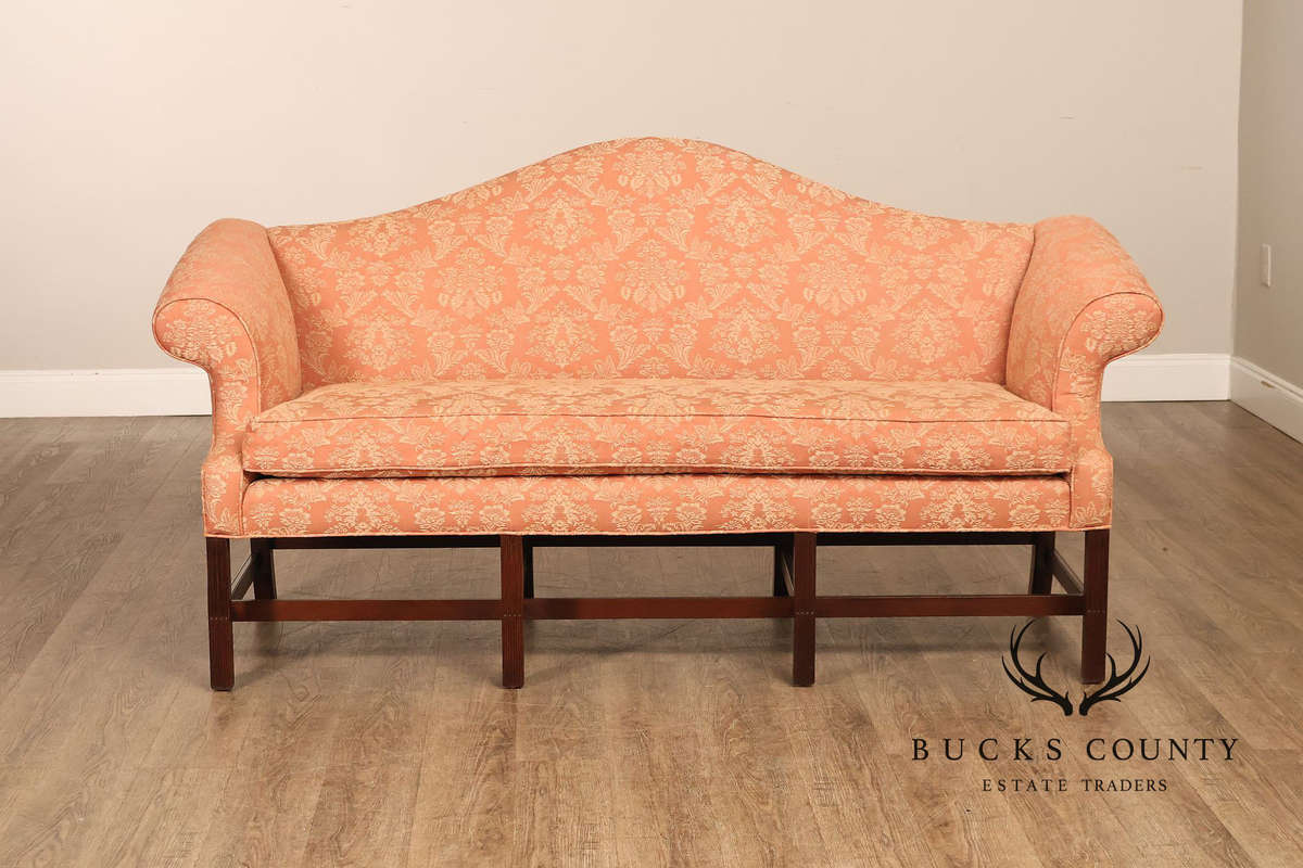Kittinger Chippendale Style Mahogany Camel-Back Sofa Historic Newport Reproduction