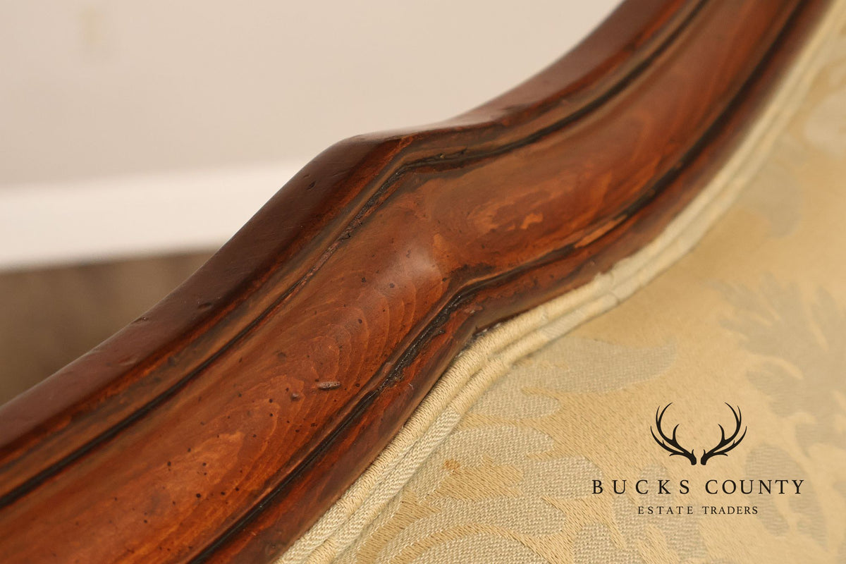 Ethan Allen French Louis XV Style Camelback Sofa