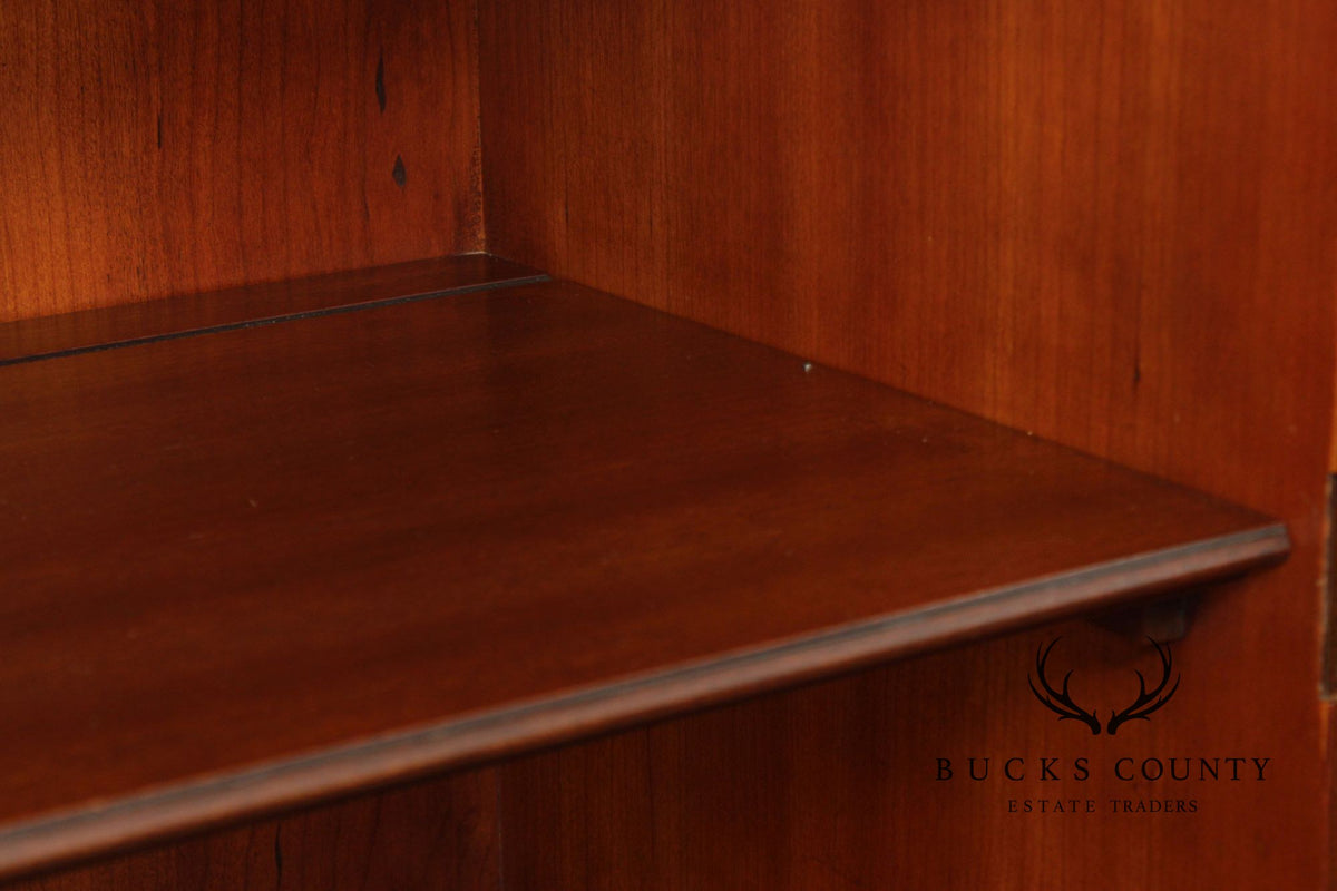 Drexel Chippendale Style Cherry Bookcase Display Cabinet