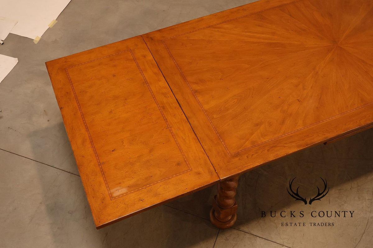 French Louis XIII Style Draw-Leaf Trestle Dining Table