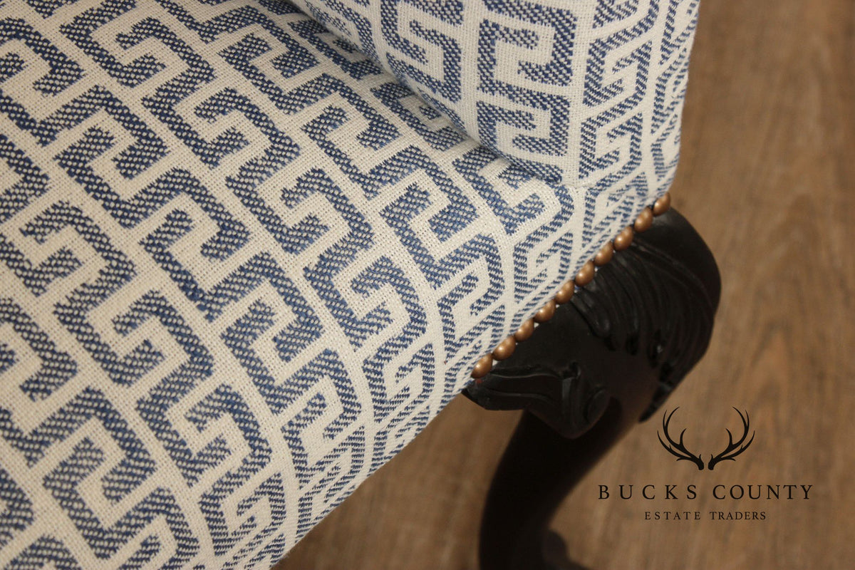 Chippendale Style Ball and Claw Foot Window Seat
