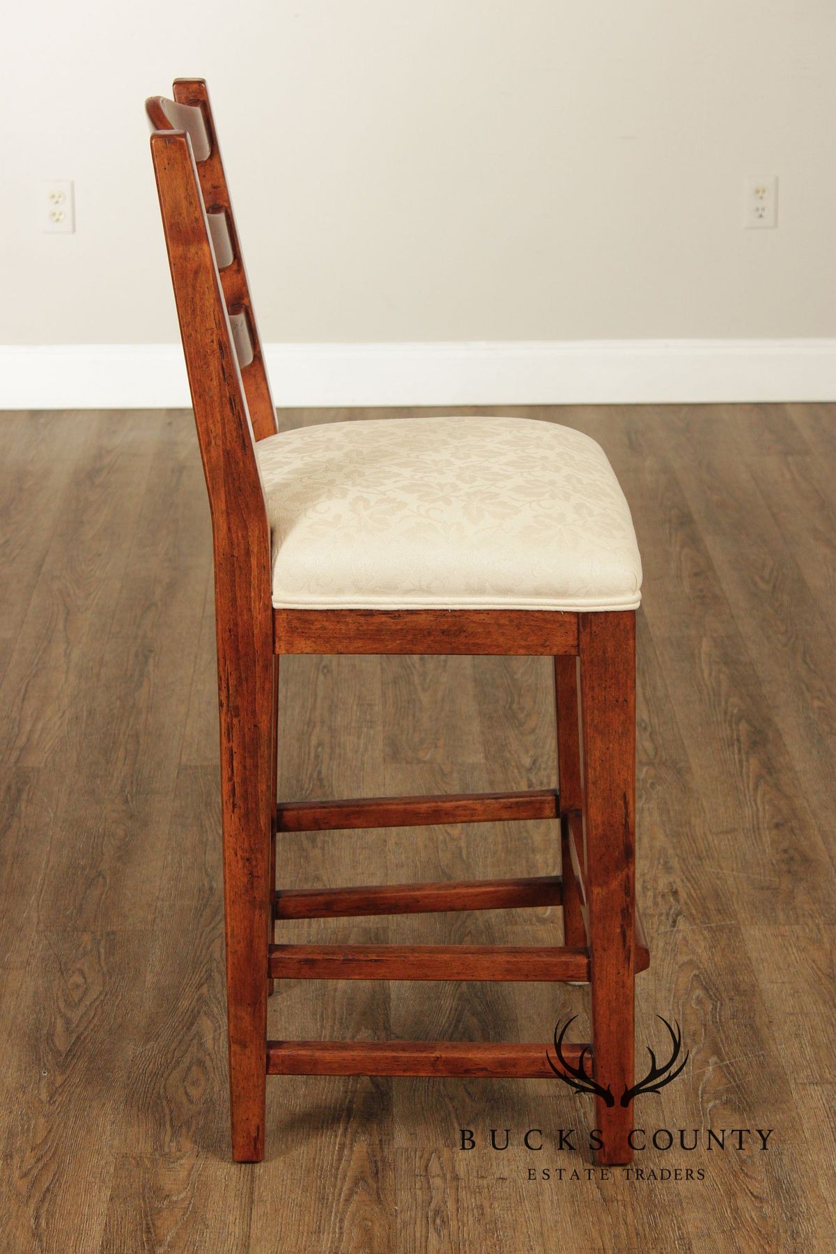 Bausman French Country Style Set of Four Bar Stools
