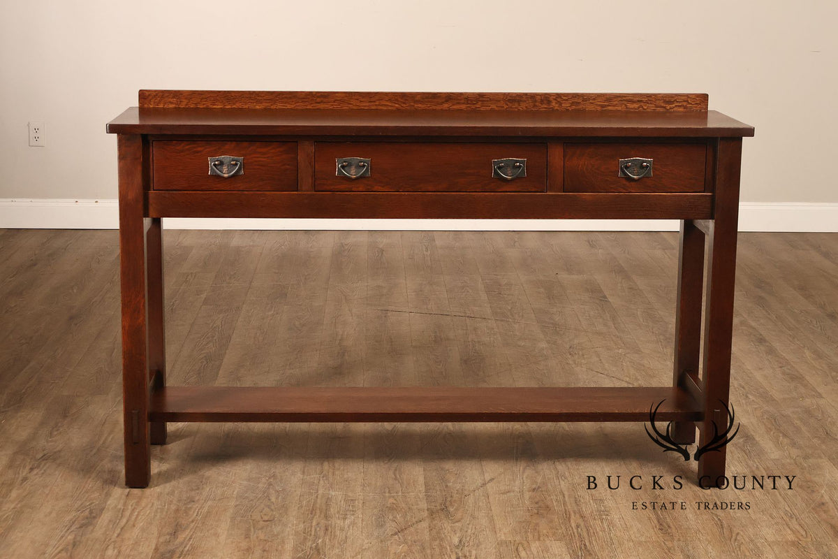 Stickley Mission Collection Oak Console Table Server