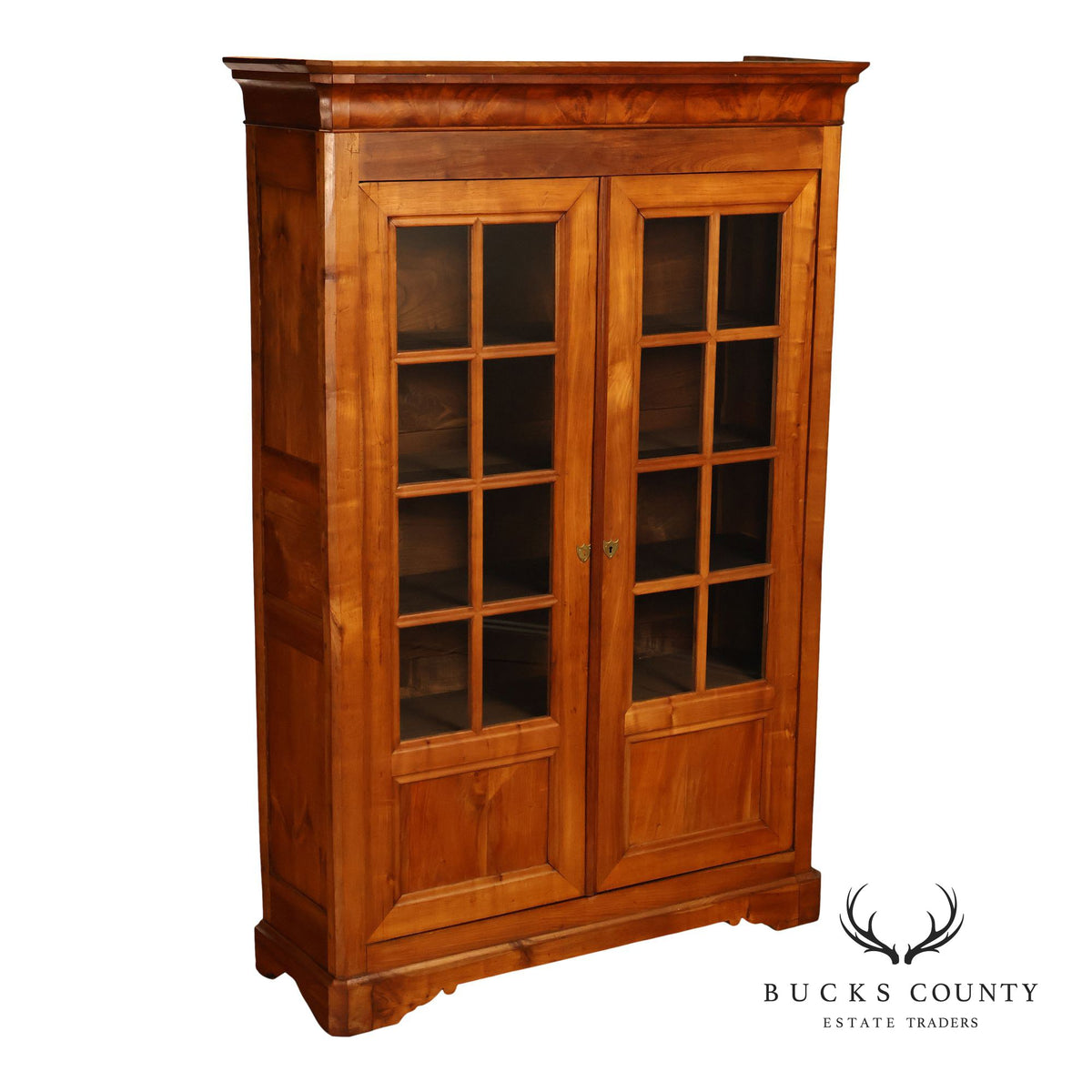 Antique French Louis Philippe Cherry Display Bookcase