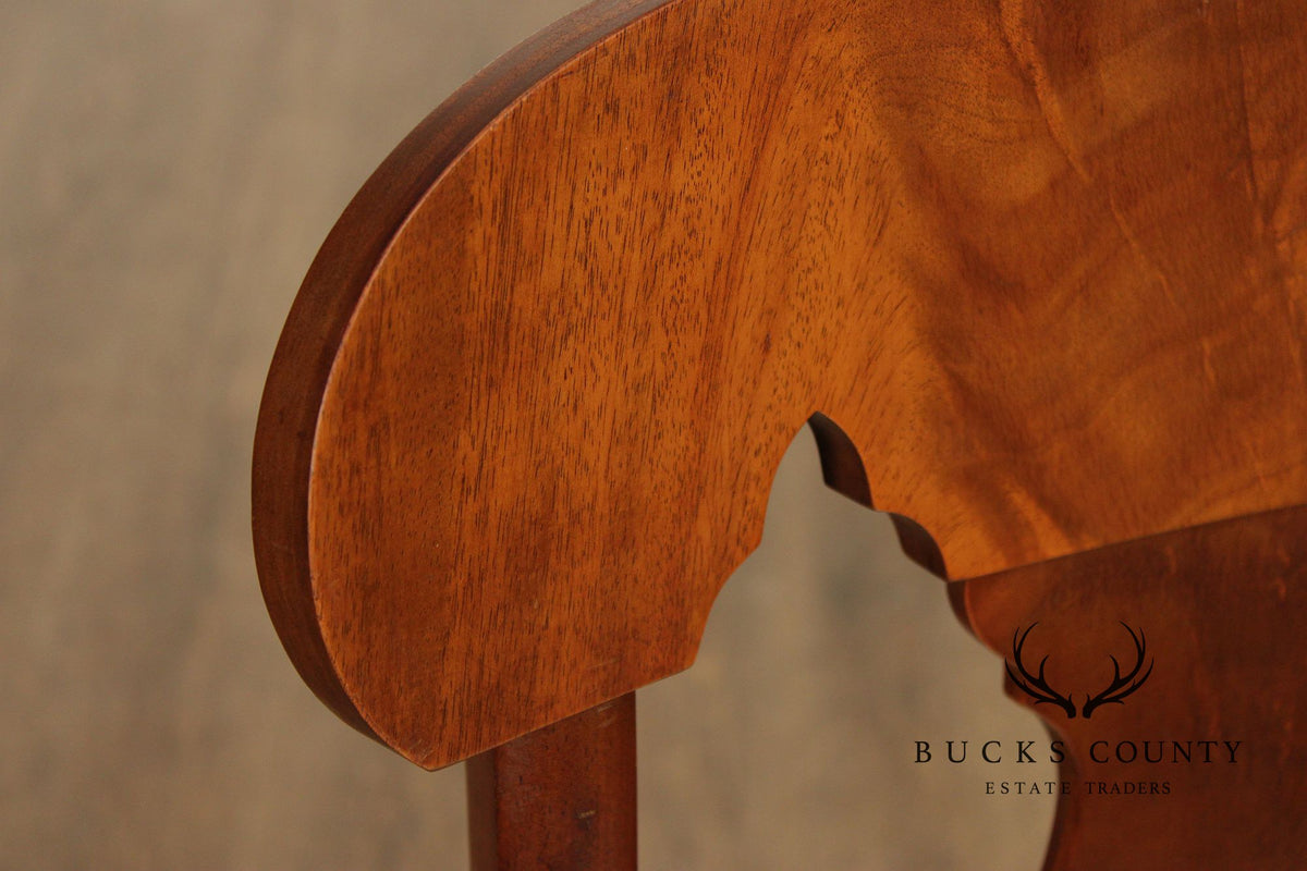 Biggs Furniture Empire Style Set of Eight Mahogany Dining Chairs